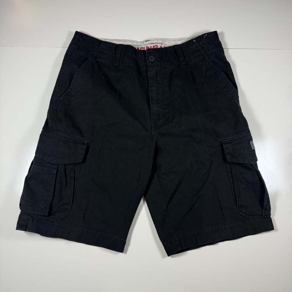 Unionbay Men's Black Multi-Pocket Cargo Shorts Size 34